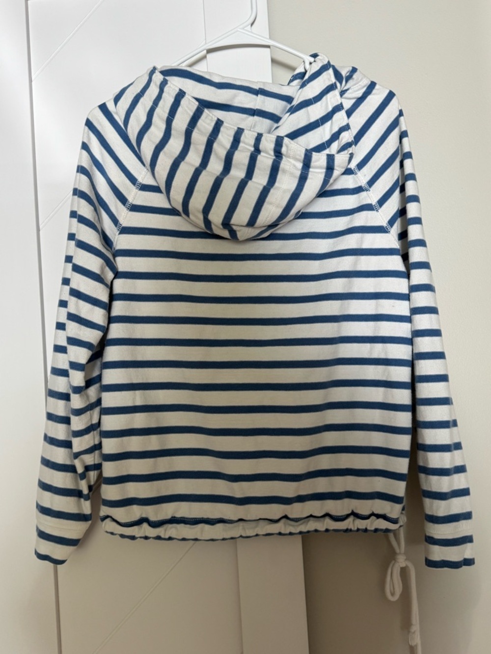 American Eagle Outfitters Blue & White Striped Half-Zip Hoodie - Picture 6 of 7